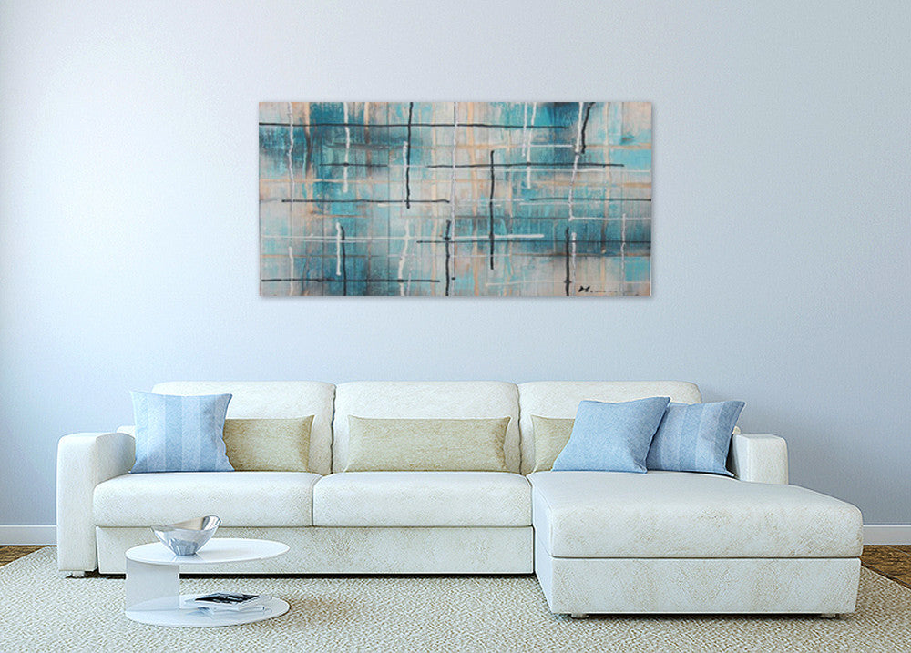 Blue Crossing on the wall