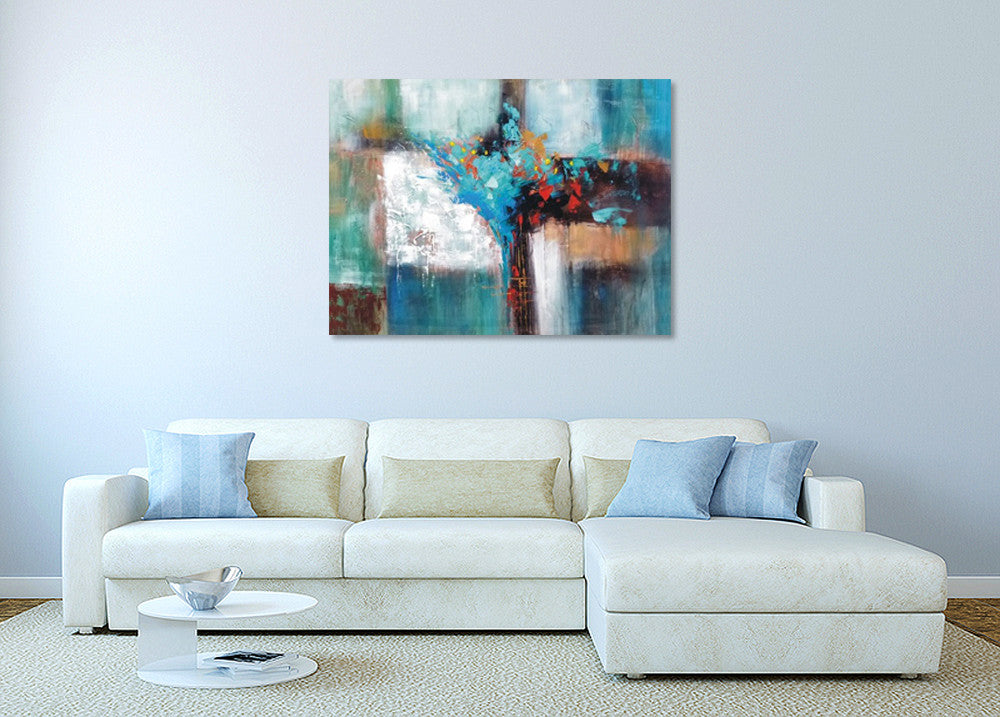 Blue Section on the wall