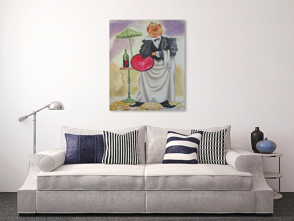 Waiter on the wall