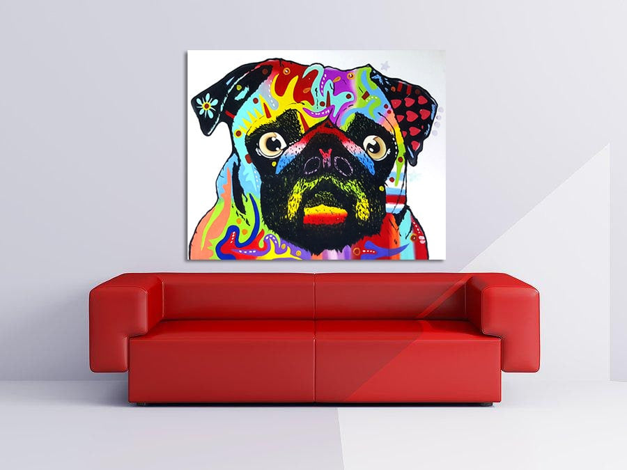 Pug on the wall
