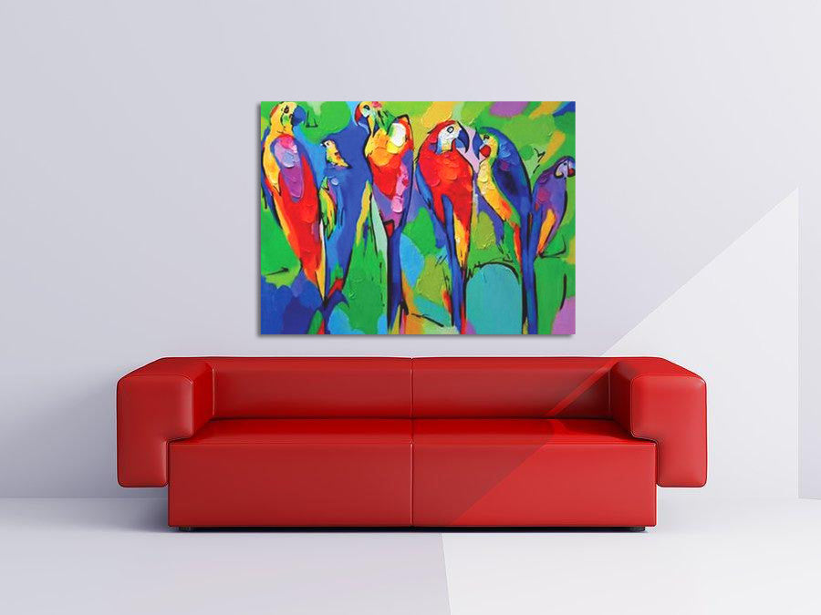 Colorful Birds on the wall