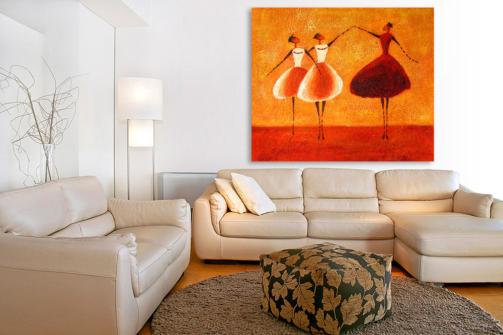 Three Ballerinas Two on the wall