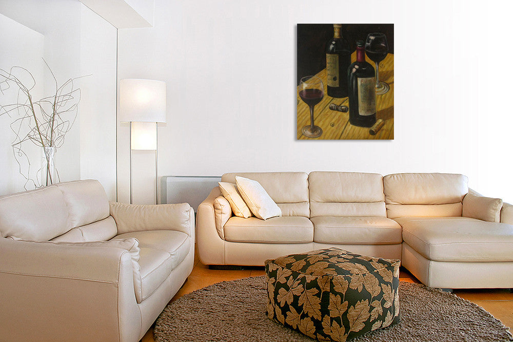 Wine on Table on the wall