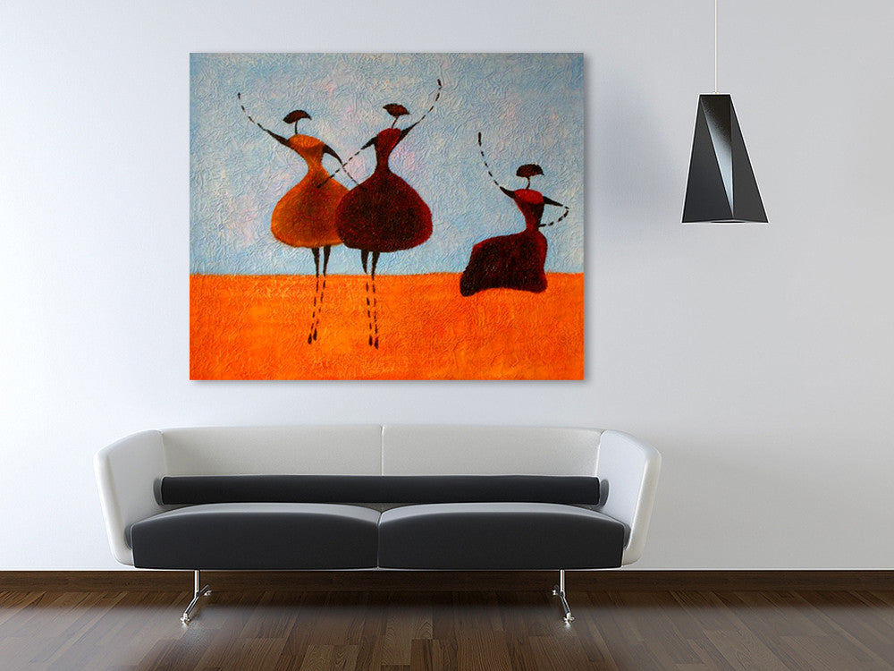 Three Ballerinas One on the wall