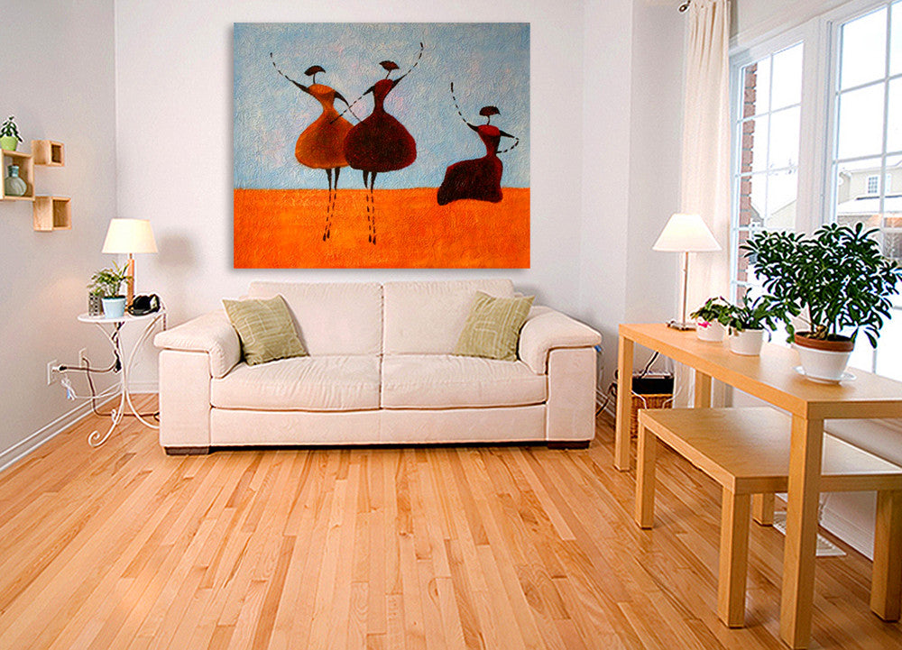 Three Ballerinas One on the wall