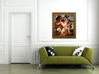 The Rape of the Daughters of Leucippus on the wall