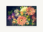 Dusk Gerbera Bouquet, floral canvas wall art print, front view