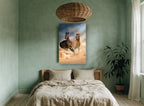 Dust Runners animal canvas print on the wall of a bedroom