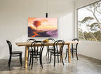 Ember Tree Ridge landscape canvas print on the wall of a dining room