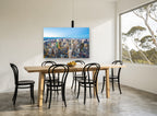 Midtown Blue Hour city canvas print on the wall of a dining room