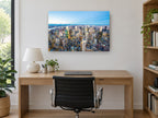 Midtown Blue Hour city canvas print on the wall of a study