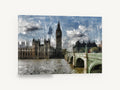Westminster Bridge Skies, big ben and westminster bridge artwork, city canvas wall art print ready to hang
