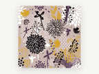 Mauve Garden Birds, floral canvas wall art print, front view