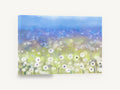 Dandelion Meadow Haze, white wildflower meadow digital floral, floral canvas wall art print ready to hang