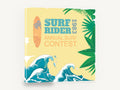 Surf Rider Contest, retro surf contest poster 1983, stretched canvas wall art print ready to hang