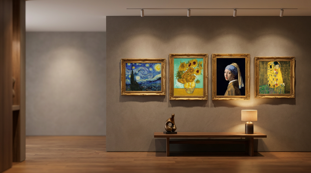Redeemable on famous hand-painted masterpieces