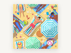 Sunbathers From Above, coastal canvas wall art print, front view
