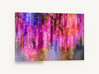 Wisteria Bokeh Cascade, purple wisteria abstract digital floral, floral canvas wall art print ready to hang