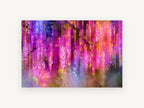 Wisteria Bokeh Cascade, floral canvas wall art print, front view