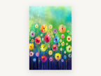 Meadow of Soft Blooms, floral canvas wall art print, front view