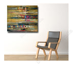 Indistinct on the wall