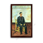 Self-Portrait with Cropped Hair Dark Brown with Gold Inner