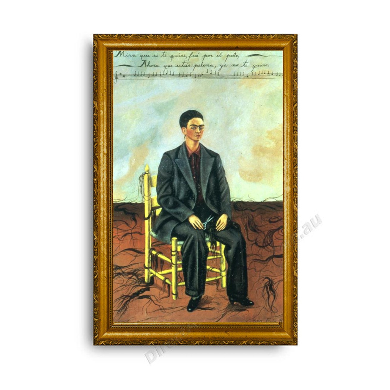Self-Portrait with Cropped Hair Gold Classic Frame