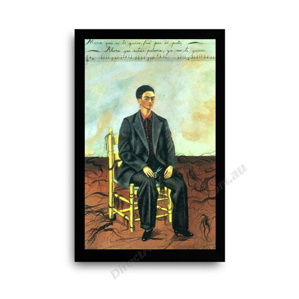 Self-Portrait with Cropped Hair Modern Flat Black Frame