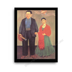 Frieda and Diego Rivera Modern Flat Black Frame