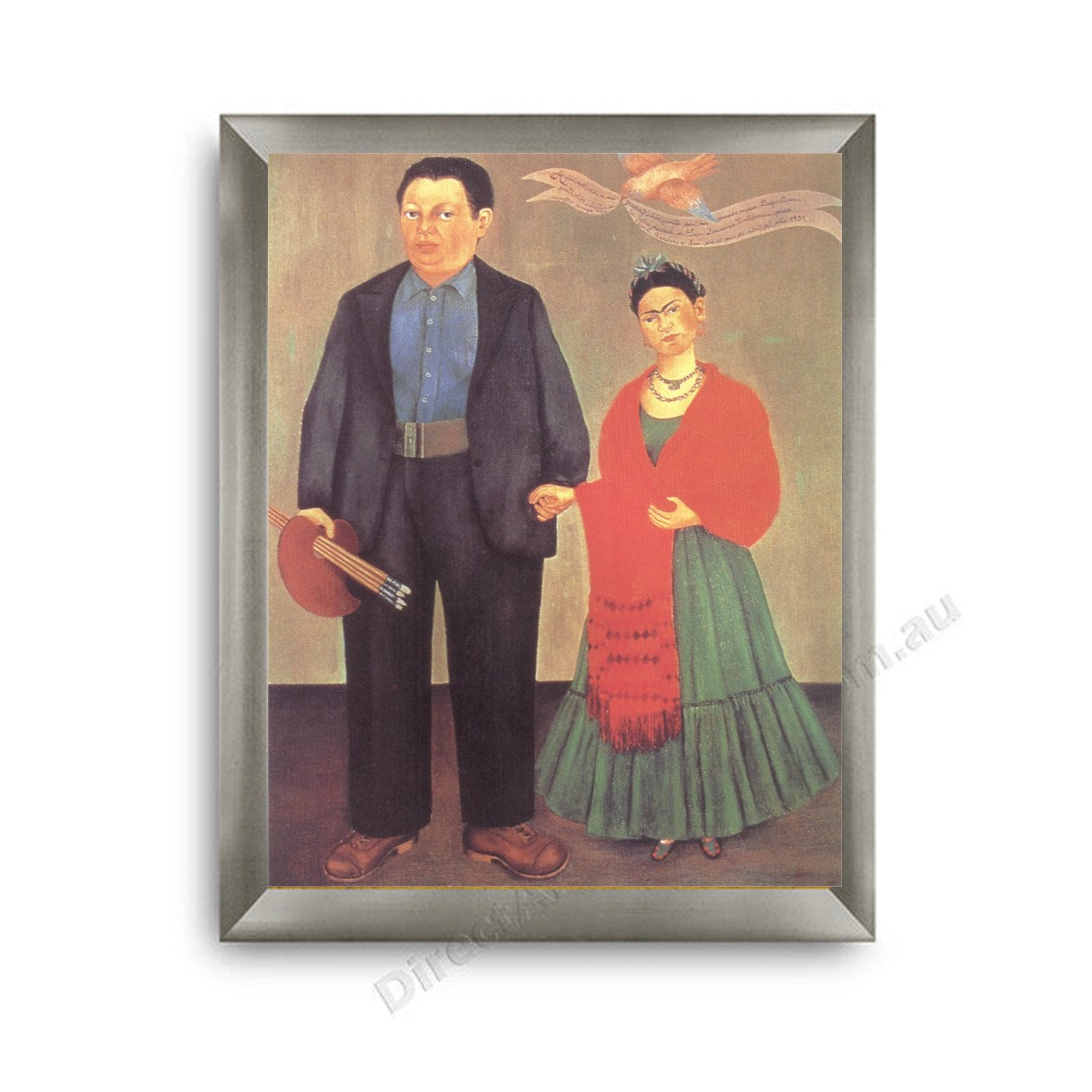 Frieda and Diego Rivera Modern Flat Silver