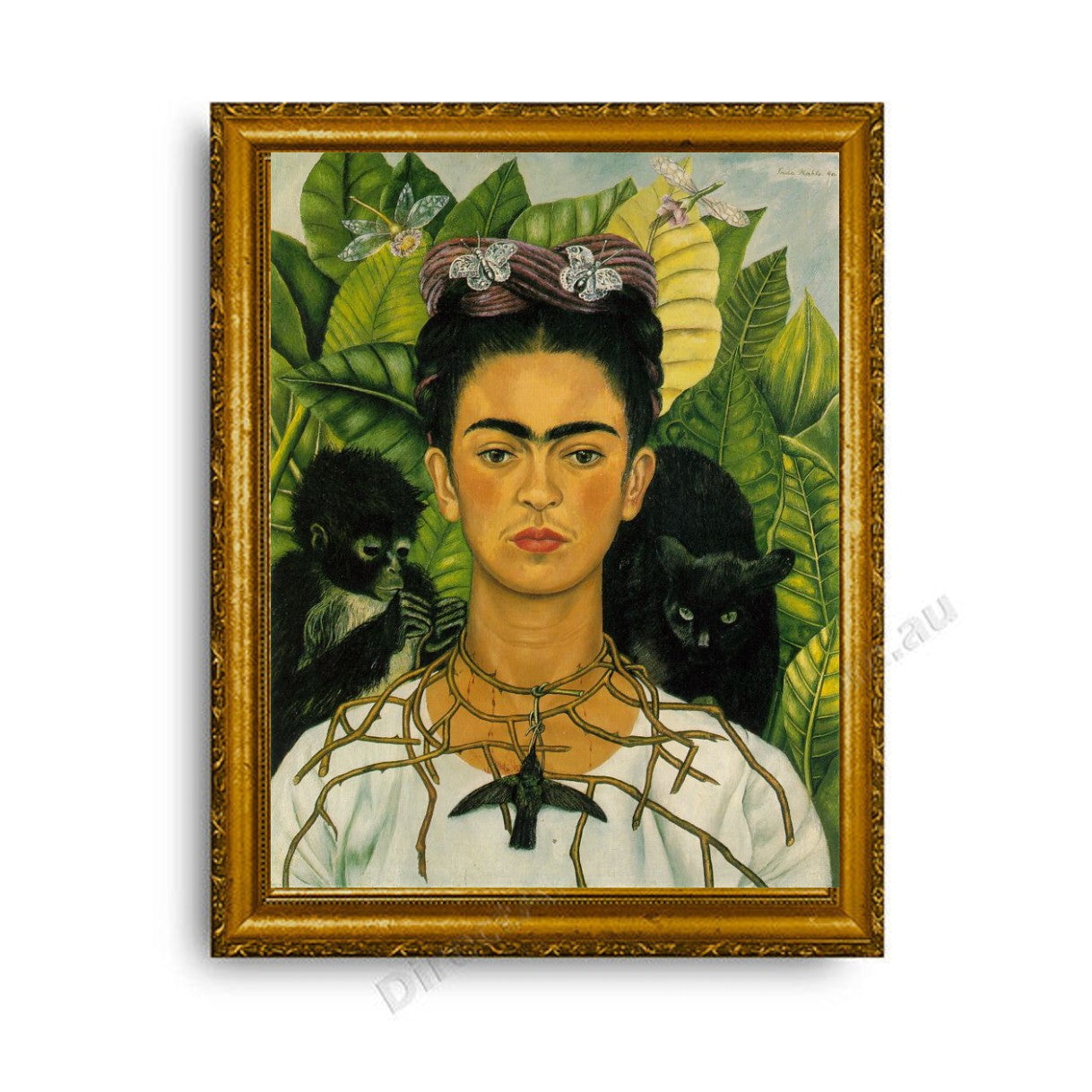 Self-Portrait with Thorn Necklace Gold Classic Frame