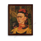 Self-Portrait with Monkey Dark Brown with Gold Inner