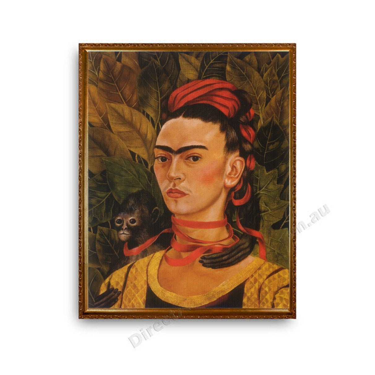 Self-Portrait with Monkey Gold A1 Frame