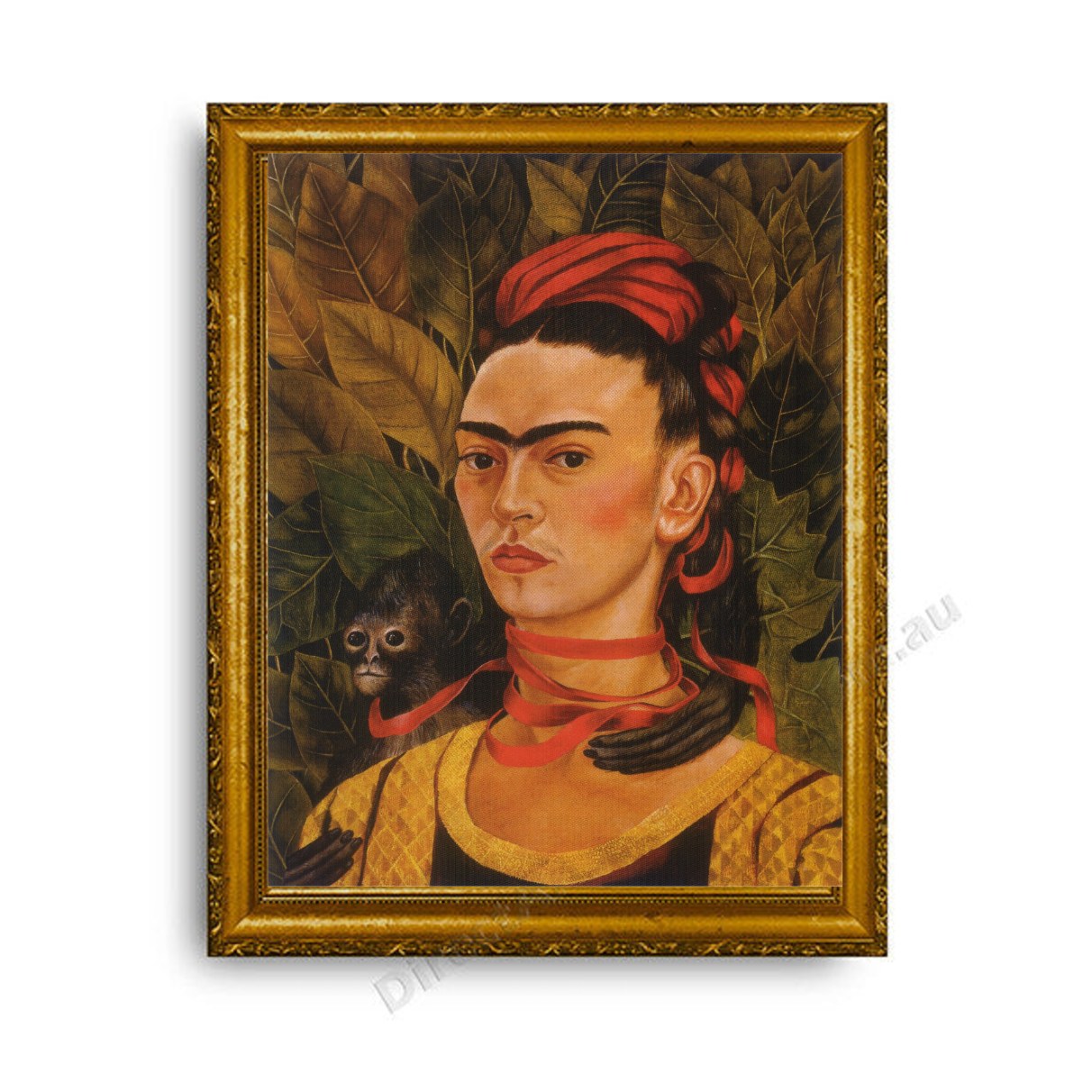 Self-Portrait with Monkey Gold Classic Frame