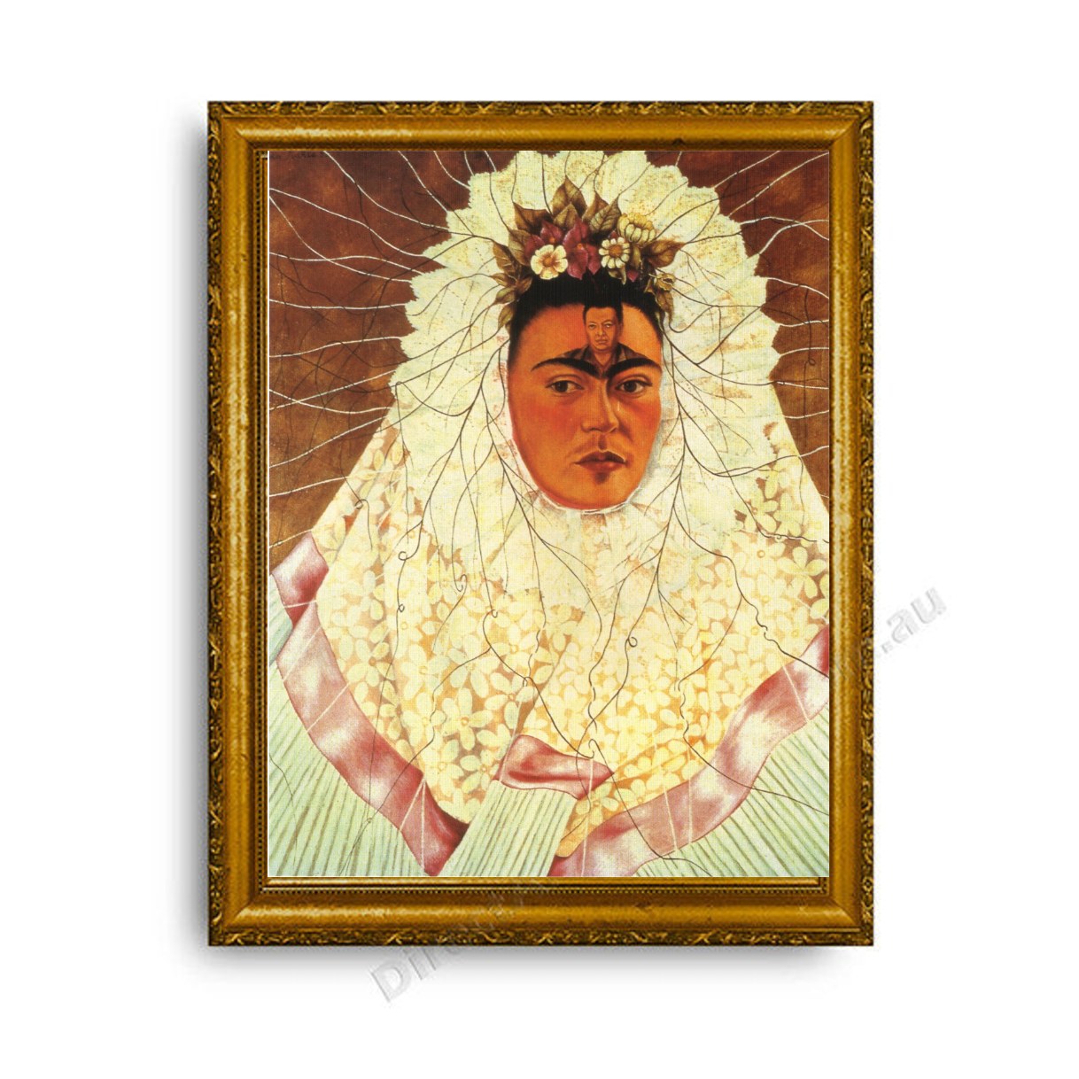 Self-Portrait as a Tehuana Gold Classic Frame