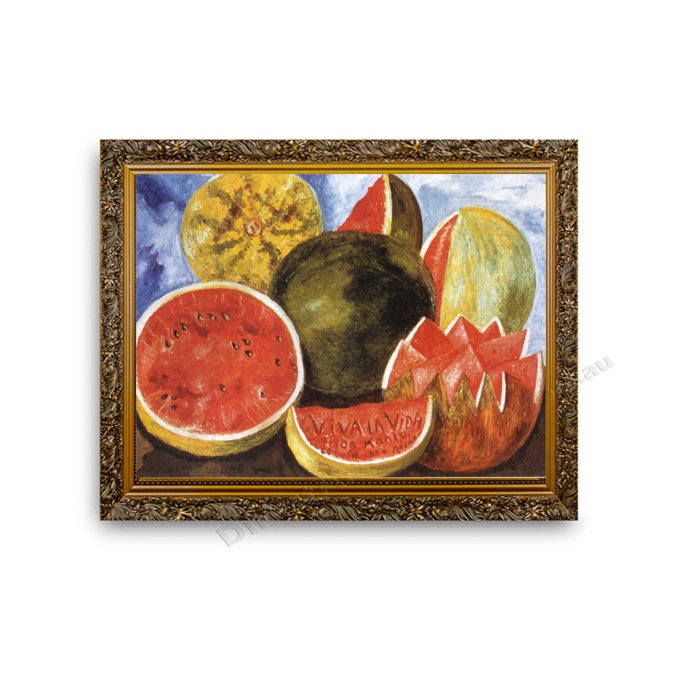 Viva la Vida, Watermelons Gold Ornate Outer Frame