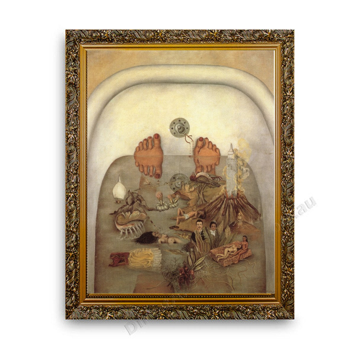 What the Water Gave Me Gold Ornate Outer Frame