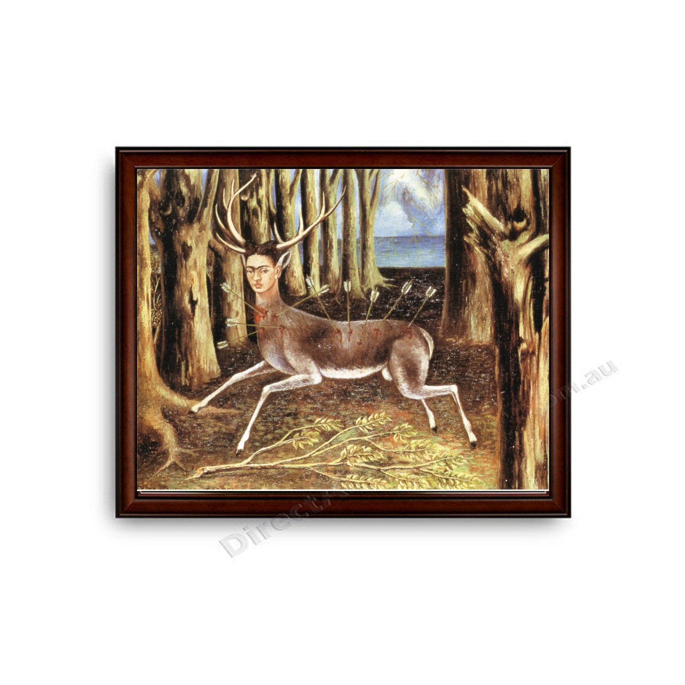 The Wounded Deer Dark Brown with Gold Inner