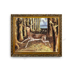 The Wounded Deer Gold Ornate Outer Frame
