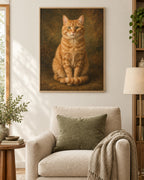 Example pet canvas: a ginger cat in the fine-art style