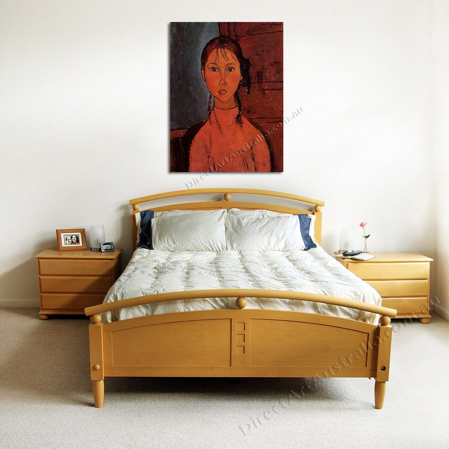 Girl with Braids on the wall