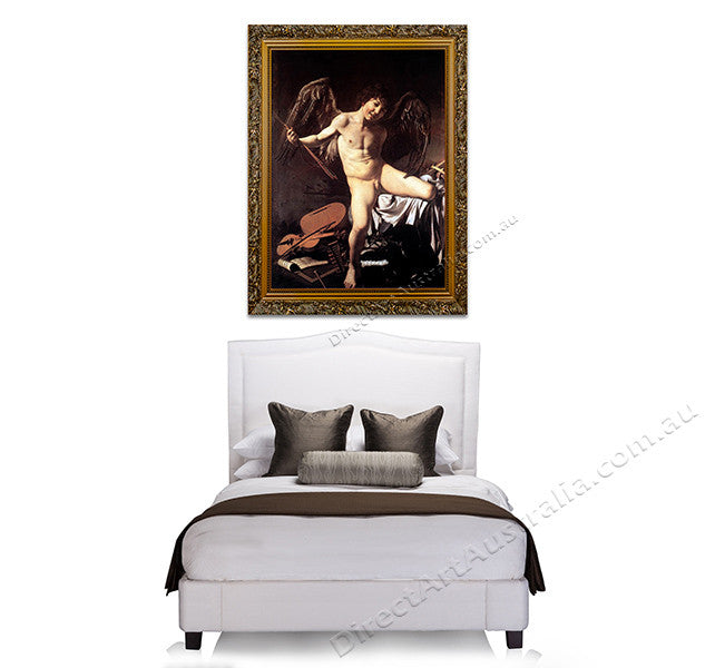 Amor Victorious on the wall