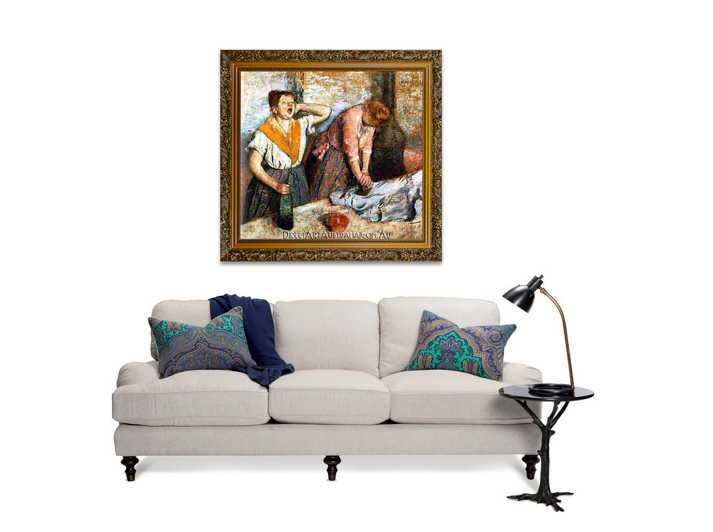 Women Ironing on the wall