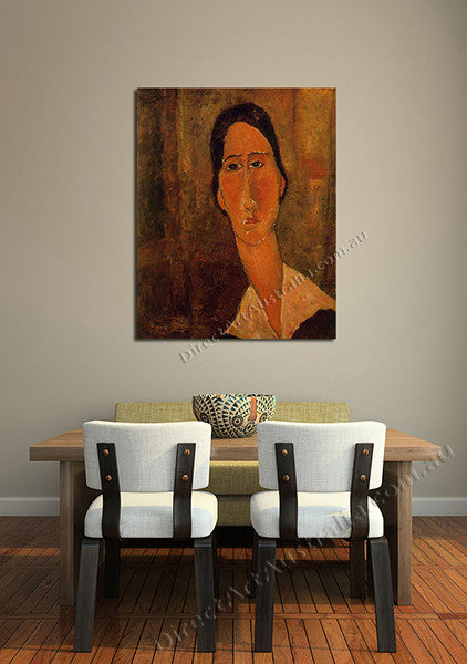 Jeanne Hebuterne with White Collar on the wall