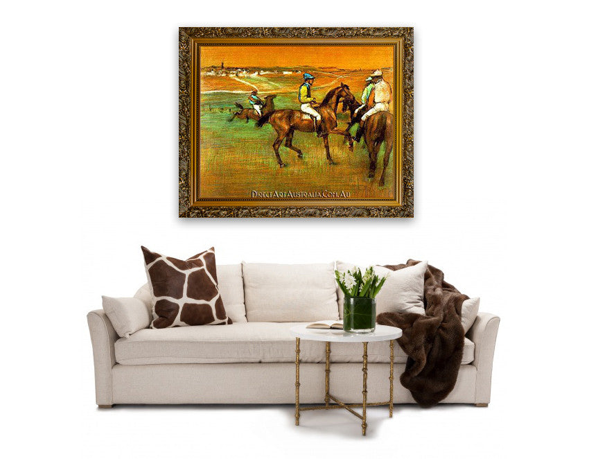 Race Horses on the wall