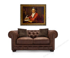 Portrait of Alphonse Leroy on the wall