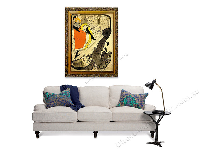 Jane Avril at the Jardin de Paris on the wall