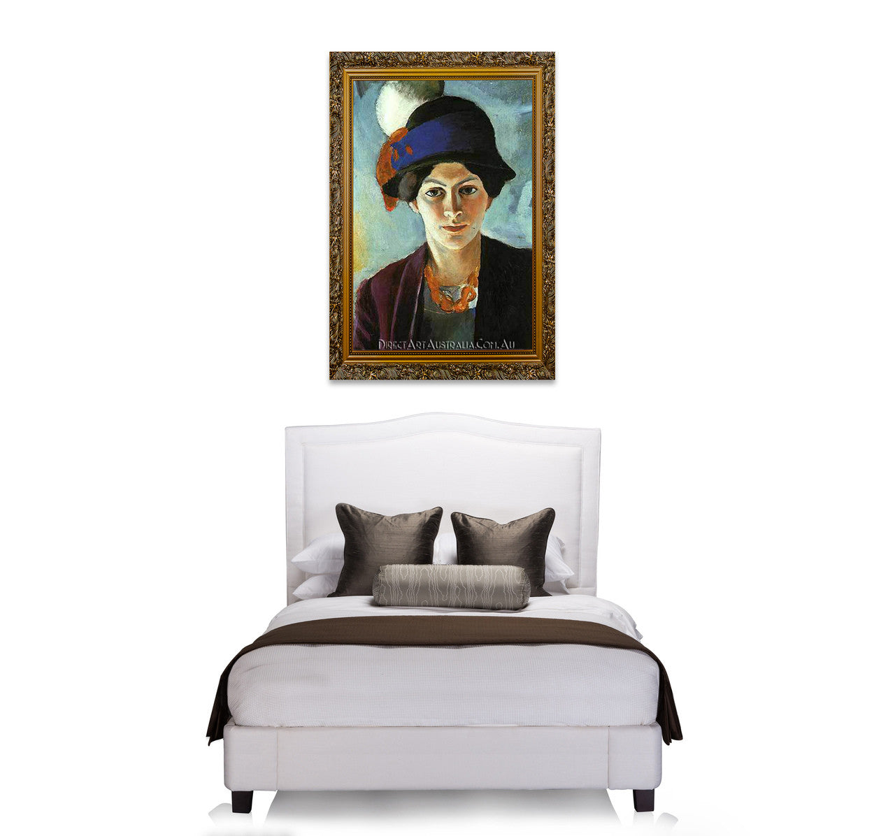 Portrait of the Artist's Wife Elisabeth with a Hat on the wall