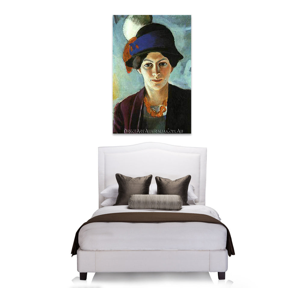 Portrait of the Artist's Wife Elisabeth with a Hat on the wall