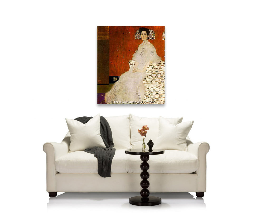 Portrait of Friza Riedler on the wall